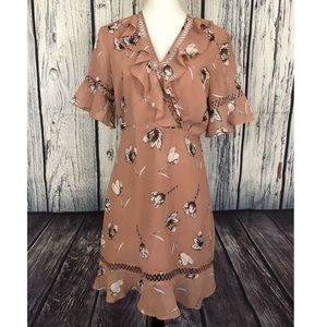 Bardot Australia Floral Flare Open Back Mini Dress